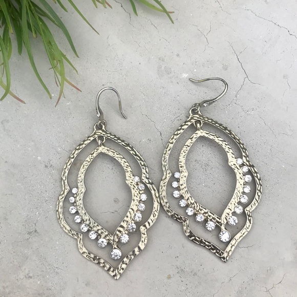 boutique Jewelry - Moroccan Hammered gold EARRINGS RHINESTONES hoops